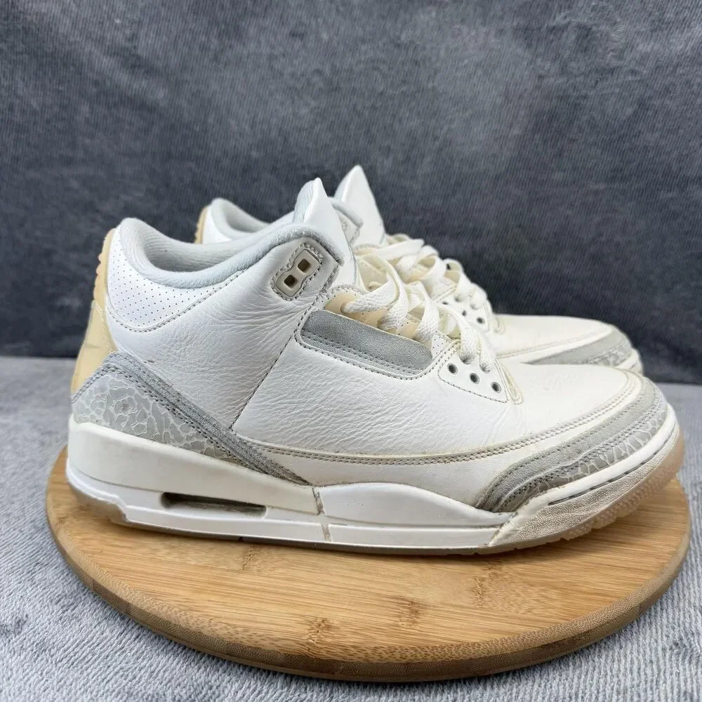 Jordan Shoes Mens Size 10 White Gray Mid Top Basketball Sneakers FJ9479-100